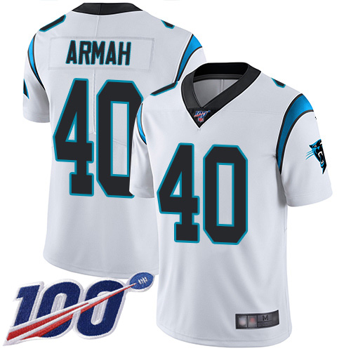 Carolina Panthers Limited White Youth Alex Armah Road Jersey NFL Football 40 100th Season Vapor Untouchable